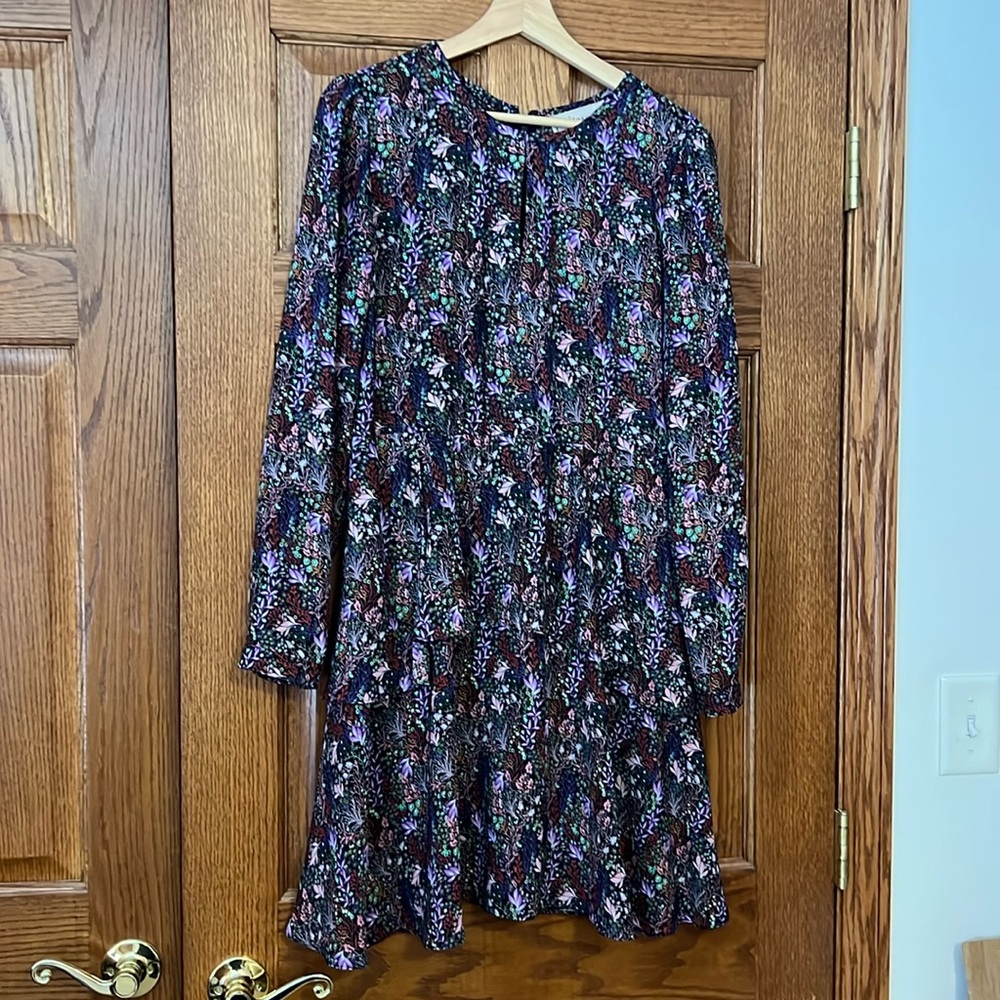 Philosophy- Beautiful navy leafy- patterned Philosophy dress size L